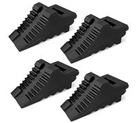 ROBLOCK Solid Rubber Wheel Chocks Heavy Duty Trailer Chock -4 Pack Black, 8.6" Long x 3.7 Wide x 4.7" High for Car, Travel Trailers, RV, Truck, and ATV