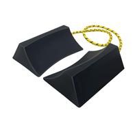 ROBLOCK Upgrade Wheel Chocks for Travel Trailers Camper RV Truck Car, Sturdy Heavy Duty Simple Easy to use,Tires Block Stopper Chock with Nylon Rope Yellow Reflective Tape(2pack)