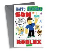 Roblox Birthday Card For Son | Happy Birthday Son Card From Mum or Dad | A5 Birthday Card For Gamer | Roblox Fan Gift | Card Blank Inside For Your Message