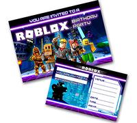Roblox Invitations Pack & Envelopes (WRITE ON) Pack of 15