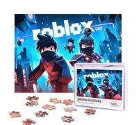 roblox Puzzles 500 Pieces Personalized Jigsaw Puzzles Photos Puzzle with Storage Bag Challenging Picture Puzzle for Adults Home Decor Wedding (52x38 CM)