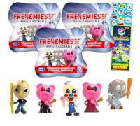 Roblox Toy Party Favors 3 Pack - Bundle with 3 Frenemies Awfully Adorable Blind Bag Figures Feat. Piggy, Baldi, Granny, Hello Neighbor, More | Roblox Mini Figures for Kids