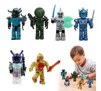 Roblx Figures Cake Topper, 6 Pieces Robl0x Cake Toppers, Rob Cake Toppers, Rob-lox Birthday Cake Toppers, Robl0x Figurines, Robl0x Action Figures, Kids Birthday Party