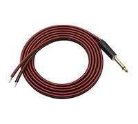 ROBMNE 1/4 to Speaker Bare Wire,Audio Cable to 6.35mm Male Mono Adapter Replacement Open End Gold-Plated OFC HiFi Speaker