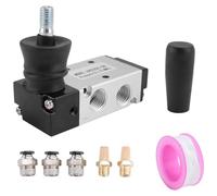 ROBMNE 1/4Inch NPT 5 Way 3 Position Air Hand Lever Operated Valve Pneumatic Solenoid Valve Manual Control Push-Pull 4H230C-08
