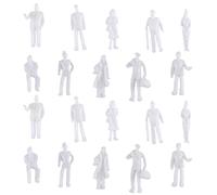 ROBMNE 100Pcs HO Scale 1:100 White Model People Unpainted Train Figures