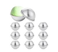 ROBMNE 20 Pieces 10 Set DIY Metal Bath Ball Mold For Crafting DIY Making Supplies 5.5X2.5cm
