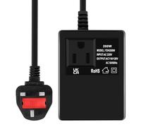 ROBMNE 200W Voltage Converter Transformer 220V to 110V AC Travel Voltage Transformer Converter UK Plug