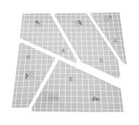 ROBMNE 5Pcs Quilting Cutting Template Grids Crazier Eights Template Quilt Ruler Set Quilting Cutting Templates Acrylic