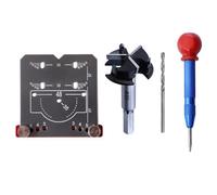ROBMNE Woodworking Concealed Hinge Jig Kit Aluminium Alloy 35mm Hinge Hole Template Jig for Door Cabinets Hinges Mounting