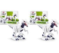 Robo Alive Dino Raptor Robotic Toy by ZURU, Electronic Robot Dinosaur for Boys - Interactive Walking & Running Pet (Pack of 2)