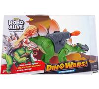 Robo Alive Dino Wars Raptor Toy, Robotic Toy, Realistic Dinosaur Movement, Battle Armor (Stegosaurus), Assorted Designs and Colours