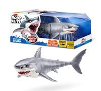 ROBO ALIVE Great White Shark Series 1 by Zuru, Battery-Powered Robotic Light Up Shark Toy, Summer Pool Toy, Bath Toy