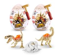 ROBO ALIVE Mini Dino Fossil Find (2 Pack, T-Rex & Brontosaurus) by ZURU Boys 4-8 Dig and Discover, STEM, Excavate Prehistoric Fossils, Educational