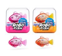 Robo Alive Robo Fish Series 3 Robotic Swimming Fish, 2 Pack, Pink and Purple, Swims in Multiple Directions, Battery Powered, Toy Fish, Pool Toy (2 Pack, Pink and Purple)