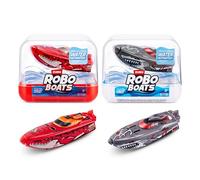 ZURU Robo Alive Robo Boats, White Shark & Dino Shark Boat, 2 Pack, by ZURU Water Activated Boat Toy, Toys for Boys, Bath Toy, Pool Toy (Amazon Exclusive)