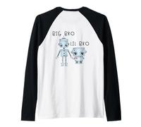 Robo Boy For Lil Bro Big Bro Matching Brother ART ON BACK Raglan Baseball Tee