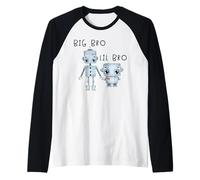 Robo Boy For Lil Bro Big Bro Matching Brother Dude Robotics Raglan Baseball Tee