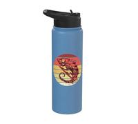 Robo Chameleon Reptile Lizard Lover Reptile Zoo Keeper Stainless Steel Insulated Water Bottle