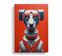 Robo Dog Canvas Wall Art Print 30x20 Inch