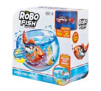 Robo fish tank with magic sand and a new generation fish, swimming by itself in contact with water and changes colour.