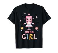 Robo Girl I Love Robot For Kid Girl Daughter Bot Lover Gamer T-Shirt