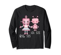 Robo Girl Robot Sister Robotic Lil Sis Big Sis Match Sibling Long Sleeve T-Shirt
