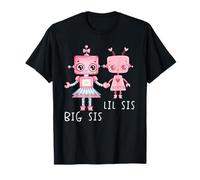 Robo Girl Robot Sister Robotic Lil Sis Big Sis Match Sibling T-Shirt