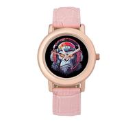 Robo Gorilla Women's Wrist Watch Fashion Wristwatches with Pink Strap Gifts for Women Mother Wife Birthday