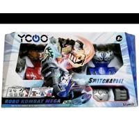 SilverLit Robo Kombat Mega Robots, Pack of 2 Remote Control Large Fighting Robots 16 cm, Interchangeable Fists, Robotic Toy with Sound and Light Effects for Ages 5-14 years