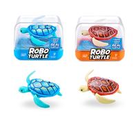Robo Turtle Robotic Swimming Turtle by ZURU, Swims, Battery Powered, Toy Turtle, bath Toy(2 Pack, Orange & Blue)