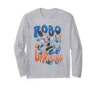 Robo Uprising - Retro Robot AI Revolution Long Sleeve T-Shirt