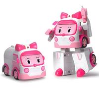 Robocar Poli Silverlit 54210 AMBER by Transformable Figure, Robot or Car, 10 cm, Pink, from 3 Years
