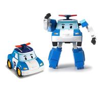 Robocar Poli Transforming Robot, 4" Transformable Action Toy Figure Vehicles, Police Emergency Vehicle Playset, Holiday Birthday Rescue Car Toys Gift
