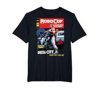 Robocop Delta City Magazine Cover Poster T-Shirt, Men's Big and Tall, Black, 2X Tall