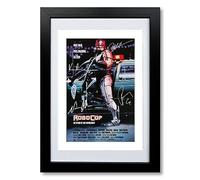 Robocop Movie Cast Signed A4 Poster Photo Print Framed Autograph Gift 1987 Film Peter Weller (BLACK FRAMED & MOUNTED)