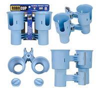RoboCup Cup Holder For Drinks Fishing Rod Pole Boat Beach Chair Golf Cart Wheelchair Walker Drum Sticks Microphone Light Blue: EZ-Spring