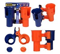 RoboCup Cup Holder For Drinks Fishing Rod Pole Boat Beach Chair Golf Cart Wheelchair Walker Drum Sticks Microphone Orange&Navy