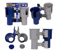 ROBOCUP Cup Holder For Drinks Fishing Rod Pole Boat Beach Chair Golf Cart Wheelchair Walker Drum Sticks Microphone Navy&Gray
