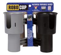 RoboCup Cup Holder For Drinks Fishing Rod Pole Boat Beach Chair Golf Cart Wheelchair Walker Drum Sticks Microphone Gray&Black