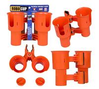 RoboCup Cup Holder For Drinks Fishing Rod Pole Boat Beach Chair Golf Cart Wheelchair Walker Drum Sticks Microphone Orange