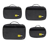 ROBOCUP Organization Storage Pouch Set of 4 with Waterproof Zippers, Grab Handle, Heavy Duty Materials, Reinforced Stitching, Hook&Loop Patch Areas. Perfect for Work, Home and Travel