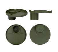 ROBOCUP Plate Accessory, in All 12 Colors, Conveniently Holds Your Food, Snacks, Drinks | Multi-Use Hands Free Project Work Station, Ruggedized Portable Design, Diameter of 8.5"/21.6 CM (Olive)