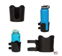 ROBOCUP Plus (Black), Extra Accessory XL Extended Cup Holder, Larger Drink Capacity, Perfect for Boats, Golf Carts, Walkers, Wheelchairs and Work.