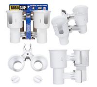 ROBOCUP, (White), Best Cup Holder for Drinks, Fishing Rod/Pole, Boat, Beach Chair, Golf Cart, Wheelchair, Walker, Drum Sticks, Microphone Stand