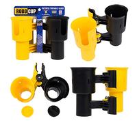 ROBOCUP, (Yellow & Black), Best Drink Holder for Drinks, Fishing Rod/Pole, Boat, Beach Chair, Golf Cart, Wheelchair, Walker, Drumsticks, Microphone Stand