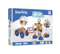 Smartivity - Roboformer Wooden Construction Set, 2 in 1 Robot & Vehicle, 83 Pieces, Ages 6+