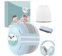 Robofun Baby Hearing Protection, 2-in-1 Baby Headphones Noise Protection, Headphones Baby Hearing Protection for Babies up to 48 Months, Suitable for Sleeping, Travel, in Noisy Environments, blue, S