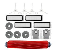 Roboparts Accessory Kit compatible with Roborock Q Revo Robot Vacuum Cleaner- Rotating Mops - Main Brush, Dust Bags, Mop Pads, Hepa Filters, Side Brushes, Spare Parts Kit, Cleaning Mops (white)