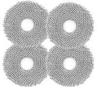 roborock 4 Pack Washable Mop Cloths, Compatible with Qrevo Curv Robotic Vacuums, Reusable Soft Mopping Pad Replacement Accessories